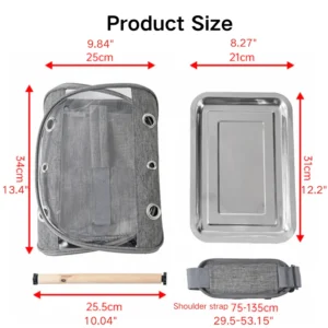 10002 Dimensions of foldable plastic bird travel carrier for parrots and small birds