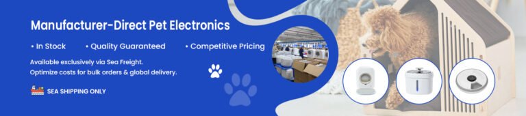 Smart pet electronics factory direct – feeders, fountains, and cameras from China