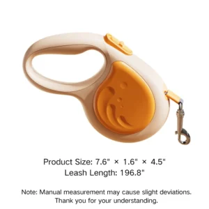 19.6 ft retractable dog leash extended length measurement