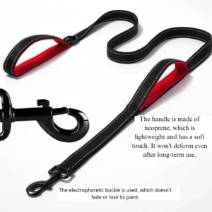 10001 Reflective strip detail on 71 inch dog leash for safety at night, bulk supply for pet stores