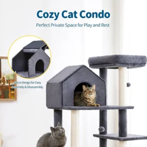 10001 Sturdy base detail ensuring stability of cat activity tree