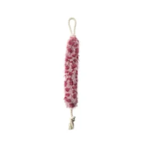 Pink plush crinkle rope chew toy for dogs – wholesale pet supplies