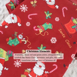 Close-up of soft fleece lining and holiday print on Christmas dog sweatshirt – warm and comfortable material