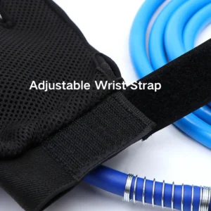 Close-up of soft silicone bristles and water outlet on grooming glove – safe for sensitive pet skin