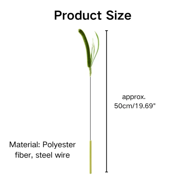 10002 Size Reference Chart for Flexible Grass Tail Cat Toy