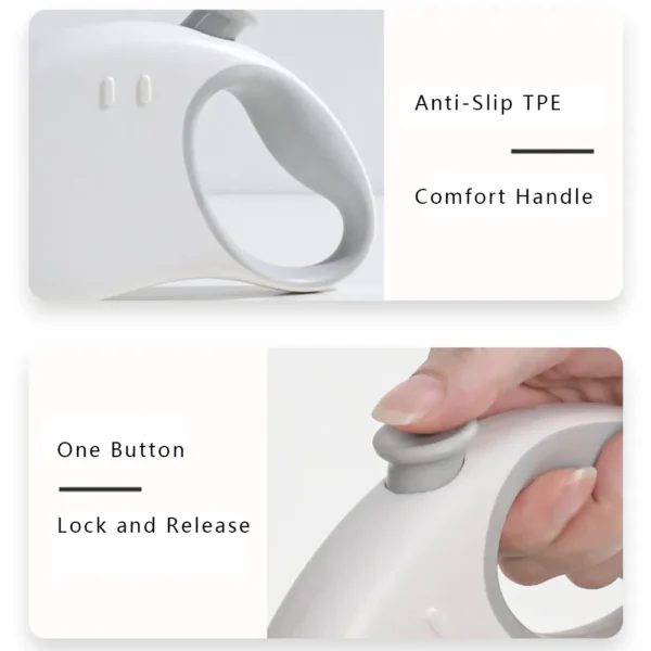 10002 Close-up of durable retractable dog leash mechanism