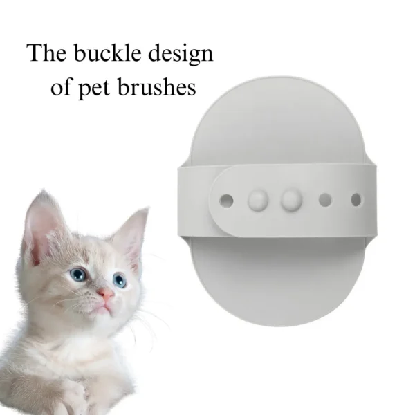 10002 Cat enjoying gentle grooming with silicone massage bath brush