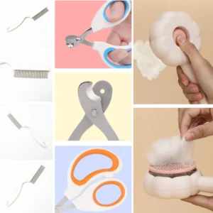 ergonomic non-slip handle of pet brush for professional grooming use