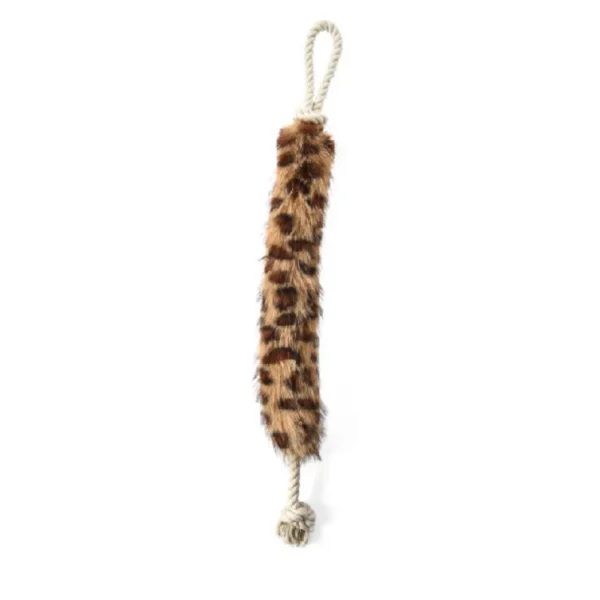 10003 Brown plush crinkle rope chew toy for dogs – wholesale bulk pet toys