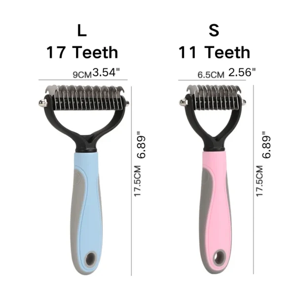 10003 Size chart of durable reusable pet hair remover showing length