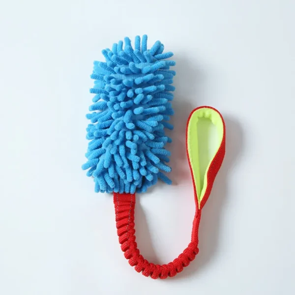 10003 Blue rope and plush dog toy for retail pet shops