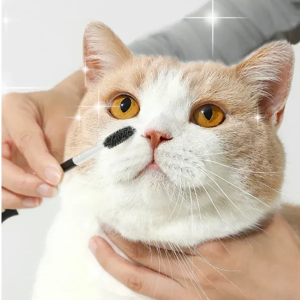 Double-sided metal pet tear stain remover comb for dogs and cats