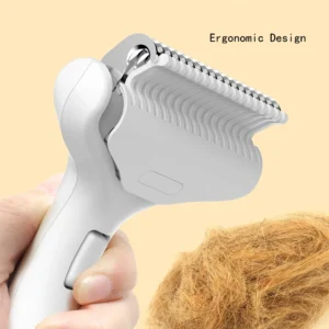 10004 One-click button for easy fur removal from grooming rake