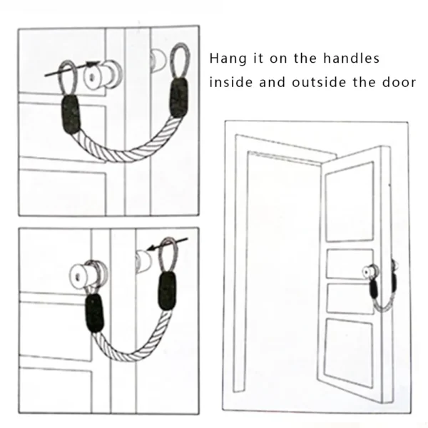 10004 Rope dog toy also works as a practical door handle stopper