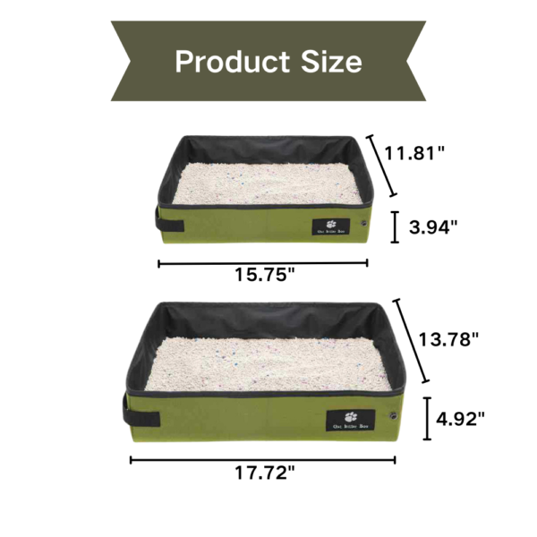 10004 Size specifications for foldable leak-proof cat litter box, portable travel design