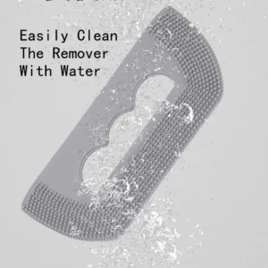 10004 Pet Owner Using Grey TPR Mini Pet Hair Remover on Sofa Fabric