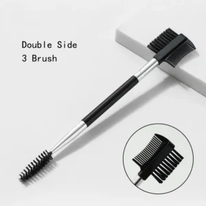 Durable double-sided brush head design for tear stain removal