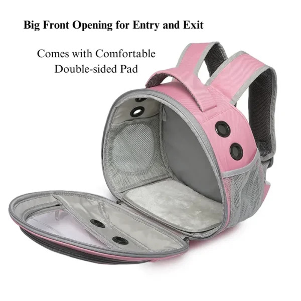 10004 Pet backpack side pocket detail for storage of small accessories