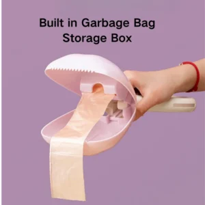 10005 Dog poop scooper in action with built-in bag storage for hygienic pet waste cleanup