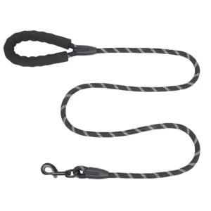 Black nylon dog leash wholesale bulk supply