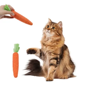 Wholesale Handmade Paper Rope Carrot Cat Chew Toy – Durable & Eco-Friendly Play for Kittens and Adult Cats