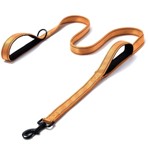 10005 Reflective dog leash in yellow color, OEM dog leash for pet stores