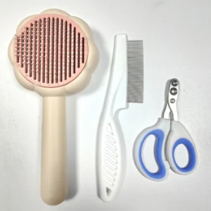 10006 pink 3-in-1 pet grooming set for dogs and cats