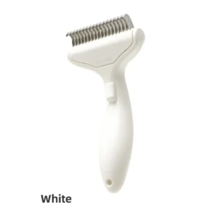 One-Click Removal Pet Grooming Rake – Ergonomic Cat & Dog Hair Removal Brush (MOQ 24)
