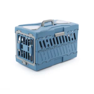 Durable Hard-Sided Collapsible Pet Carrier Crate for Dogs & Cats