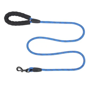 Blue nylon dog leash wholesale bulk supply