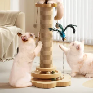 Multiple cats climbing and scratching wholesale cat tower