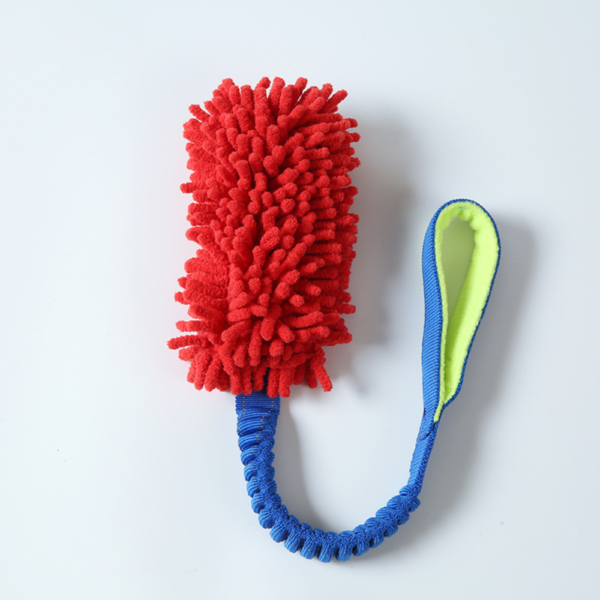 10006 Red rope and plush dog toy for wholesale pet supply