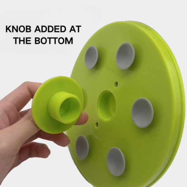 10006 Close-up of silicone dog licking mat with suction cups for secure feeding