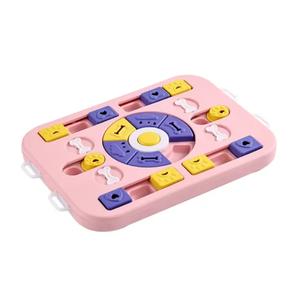 10006 Dog puzzle feeder toy in pink color variant