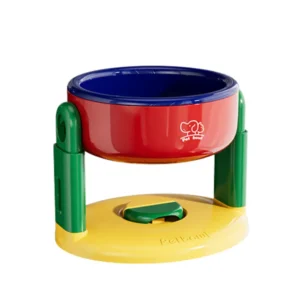 Adjustable Elevated Cat & Dog Food Bowl – Easy to Clean, Cute Design (Pink/Red)