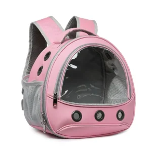 Transparent Portable Pet Backpack Carrier for Parrots, Hamsters & Rabbits  (MOQ 14)