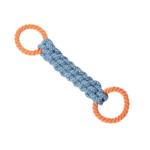 Wholesale Double Ring Dog Rope Toy – Durable Chew & Tug Toy for Aggressive Chewers (MOQ 18)