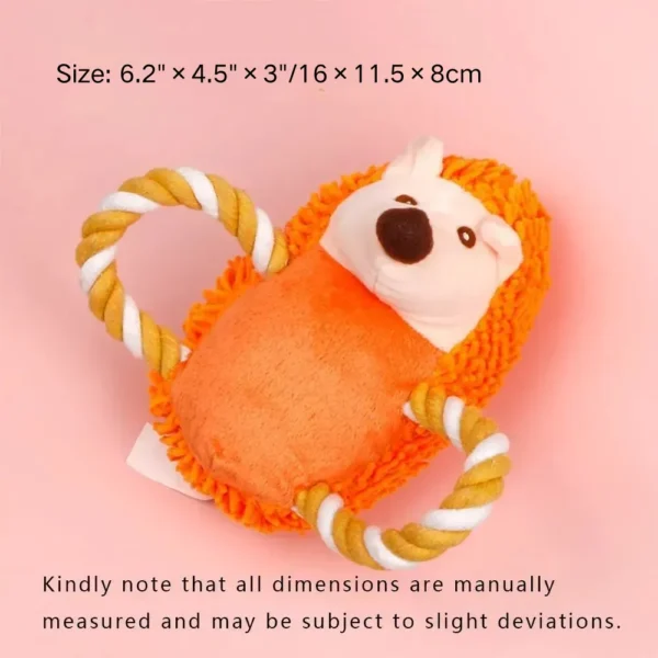 10008 Size chart of plush tug of war dog toy with rope for wholesale