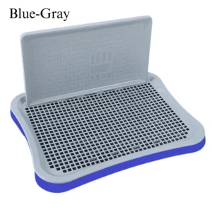 10008 Dog Toilet Tray with Wall Guard in Blue Grey
