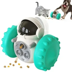 Wholesale Robot-Shaped Interactive Tumbler Pet Toy Food Dispenser – Small Batch Supply for Pet Stores