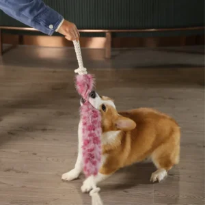 10009 Wholesale dog chew rope toy – tugging, teething, and crinkle play functions for dogs