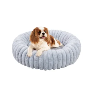 M Size Round Dog & Cat Bed – Non-Slip Soft Plush Pet Bed for Wholesale