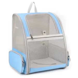 Blue transparent pet backpack for outdoor travel