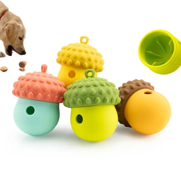 Berry-Shaped Silicone Dog Treat Dispensing Slow Feeder Toy – Durable Chew & Interactive Training Ball(MOQ 24)