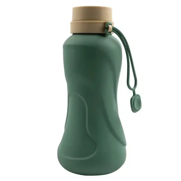 10010 Green foldable silicone pet travel water bottle cup for dogs and cats