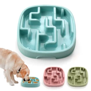 Square Anti-Slip Slow Feeder Pet Bowl – Easy to Clean Design for Dogs & Cats (MOQ 16)