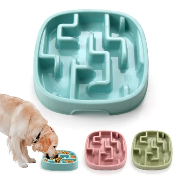 Square Anti-Slip Slow Feeder Pet Bowl – Easy to Clean Design for Dogs & Cats (MOQ 16)