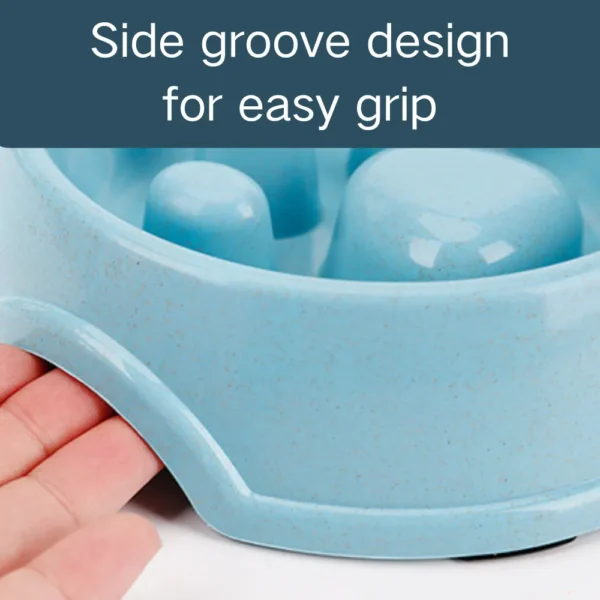 10011 Close-up of smooth wheat straw pet bowl showing detachable parts and non-slip base