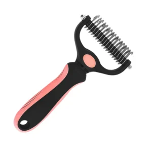 10012 Orange stainless steel pet dematting comb for cats and large dogs – wholesale grooming supply