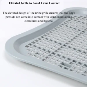 Close-up of Large Dog Potty Tray with Wall Guard Construction